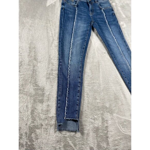 Zara Basic Z1975 Denim Skinny Jeans with Raw Hem Women's Size 6/28 - Picture 3 of 14